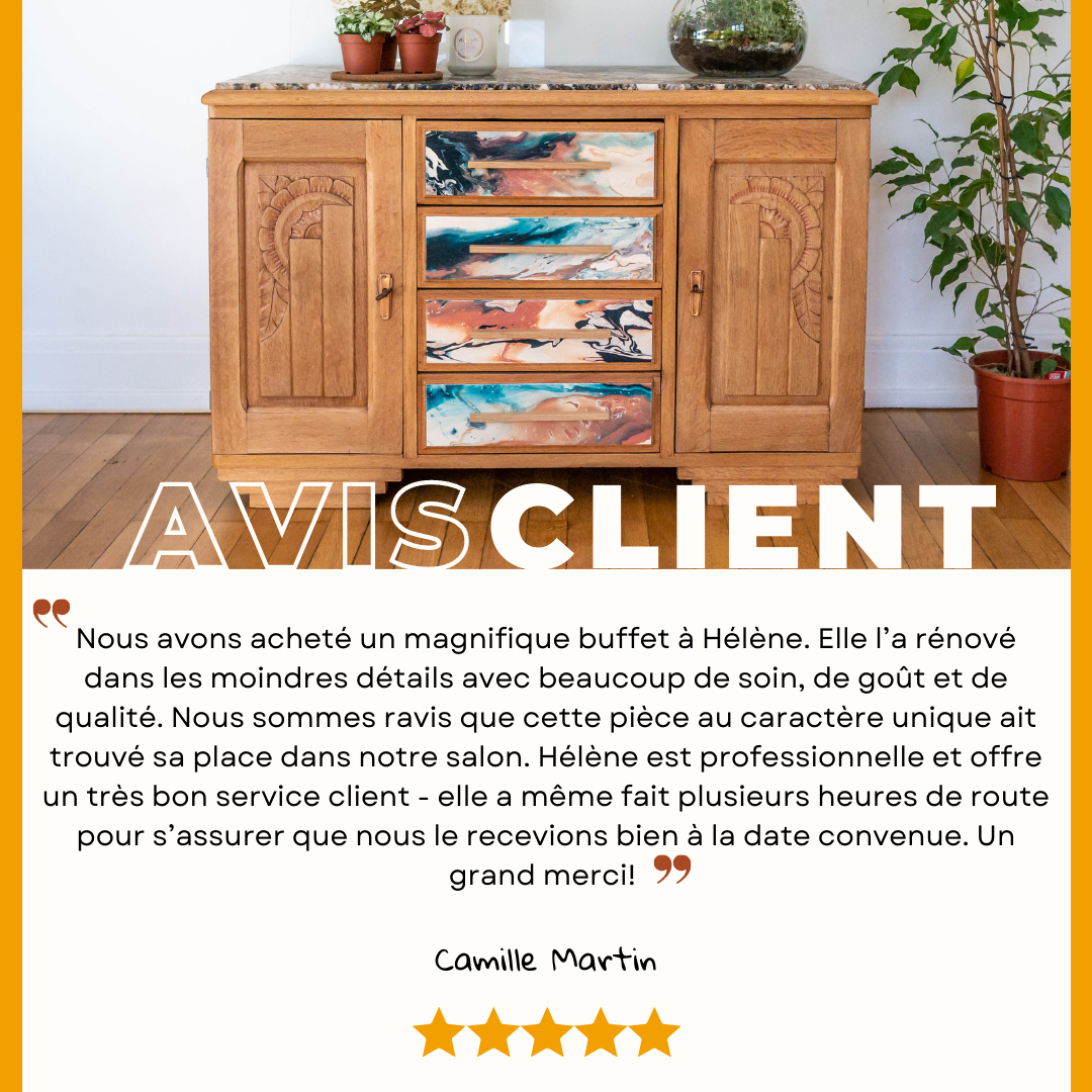 avis client 5 étoiles relooking de meuble